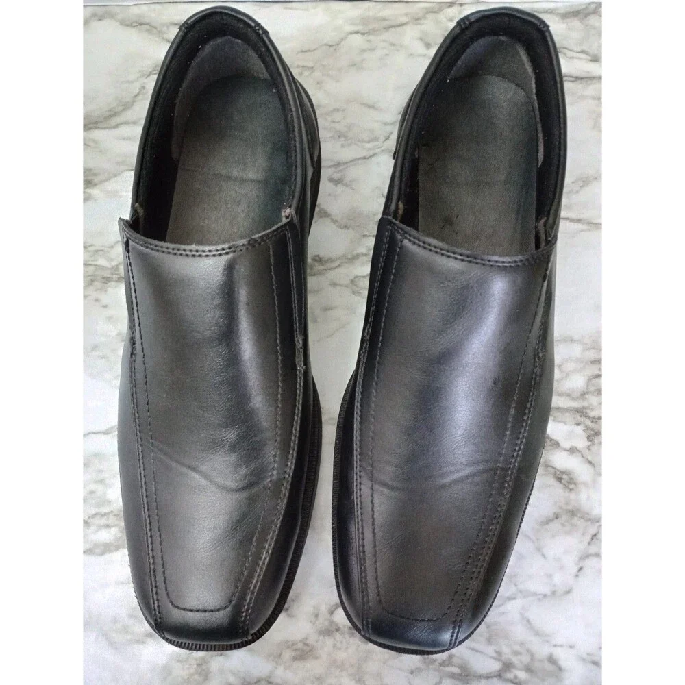George Faux Leather Black Dress Shoes Size 13